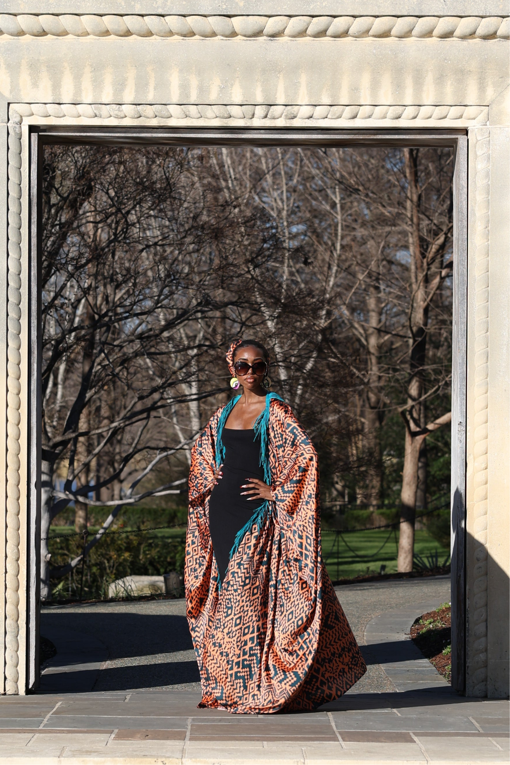 Kimono with Tribal Print