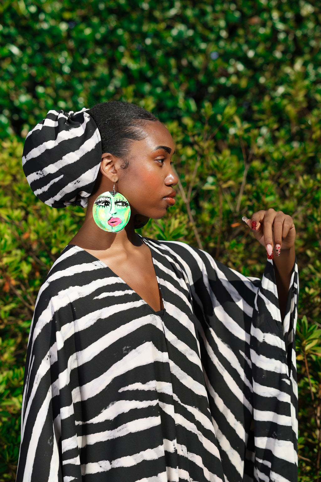 Kaftan Set with Zebra Print