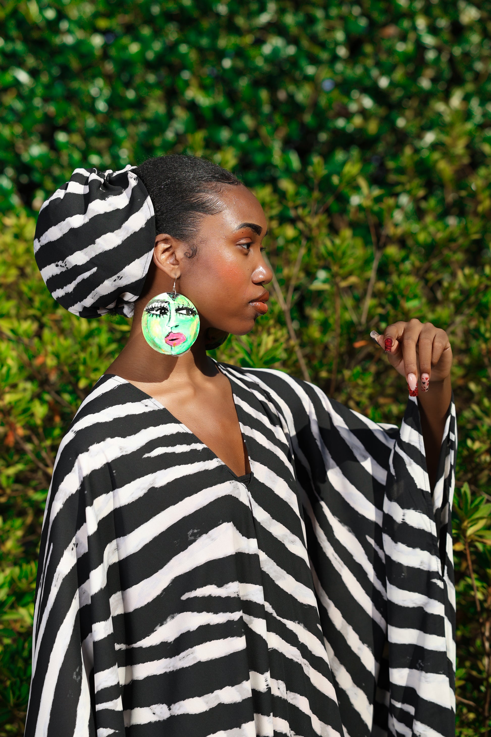 Kaftan Set with Zebra Print