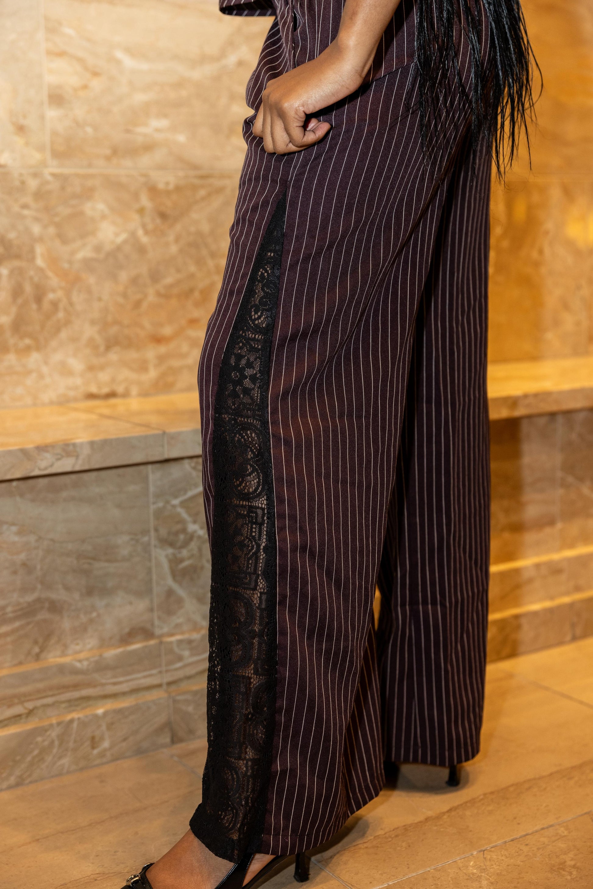 Two-piece Pinstripe Luxury Lounge Set