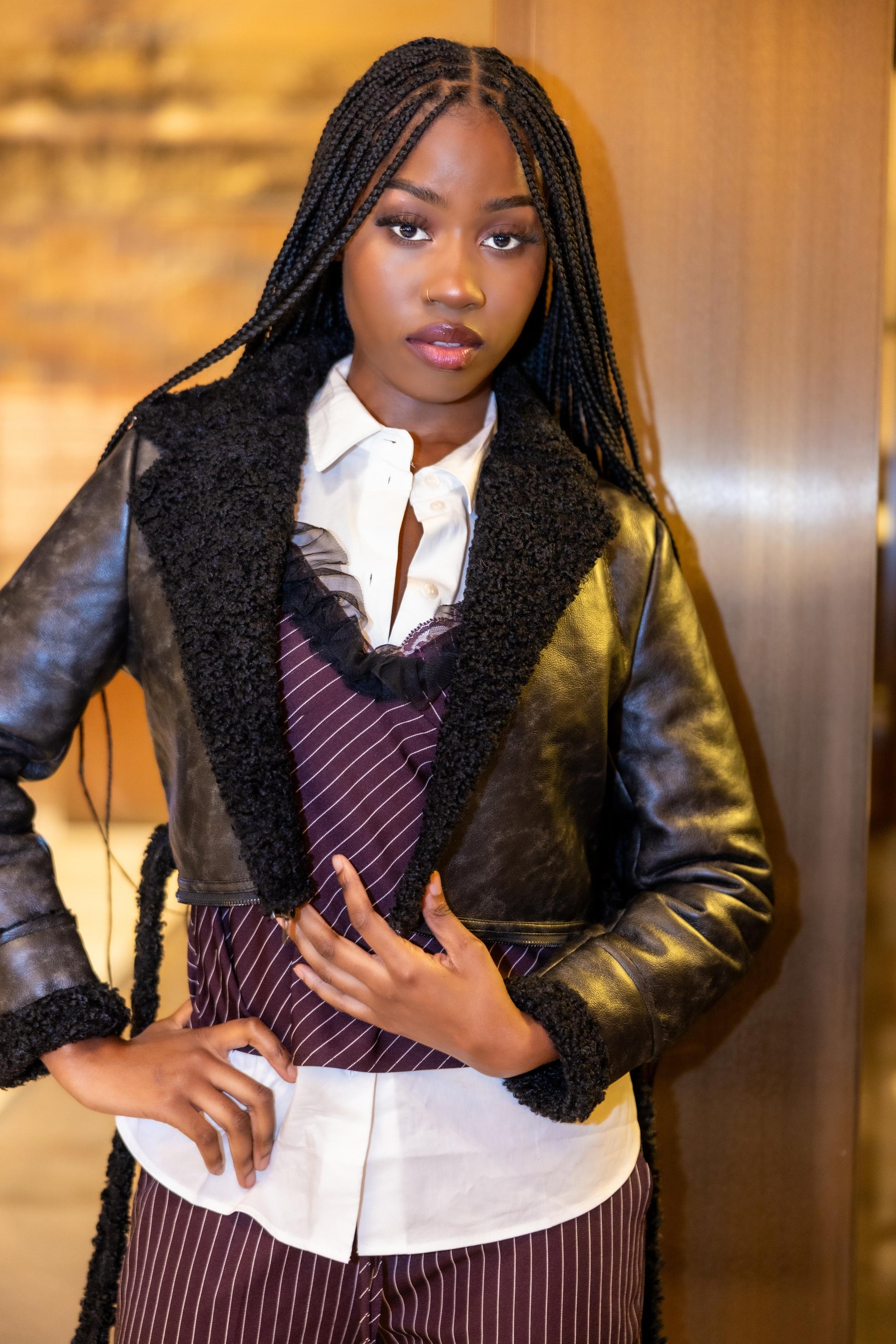 Two-piece Pinstripe Luxury Lounge Set